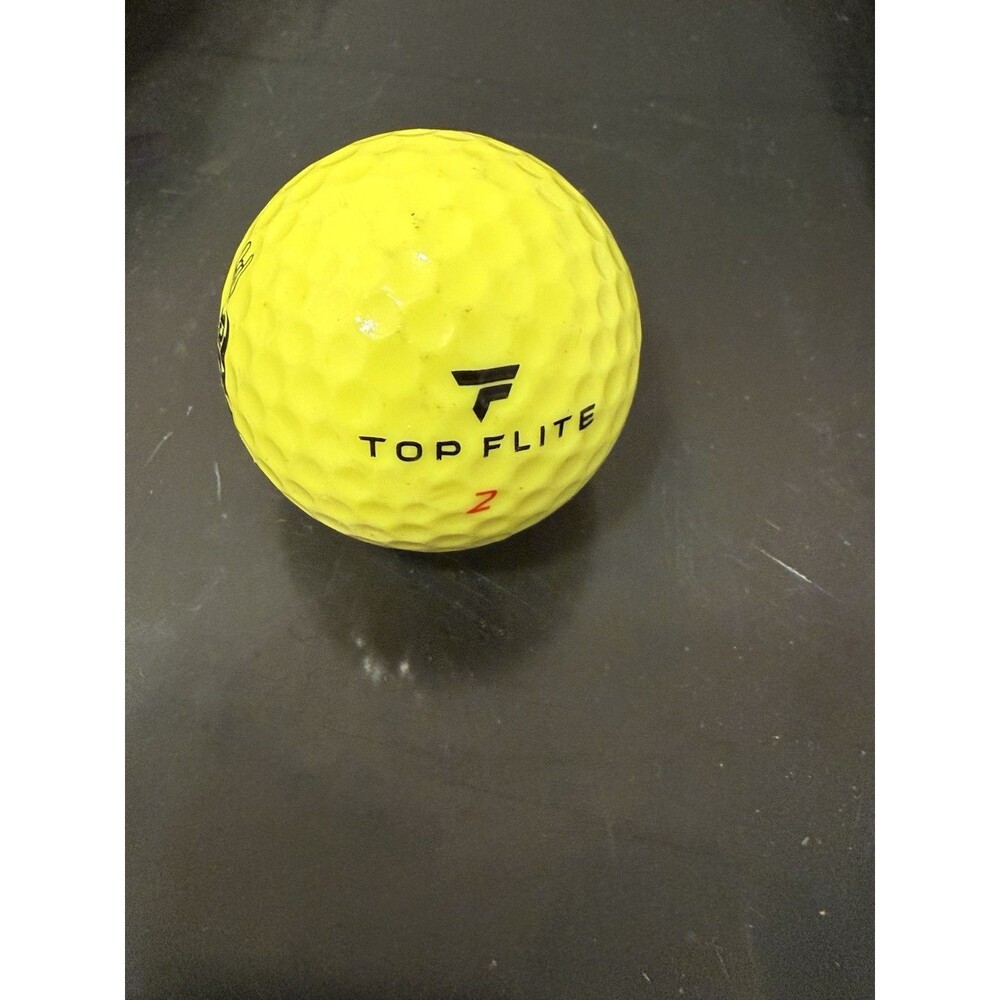 Top Flite Yellow Golf Ball - Number 2 - Great Condition